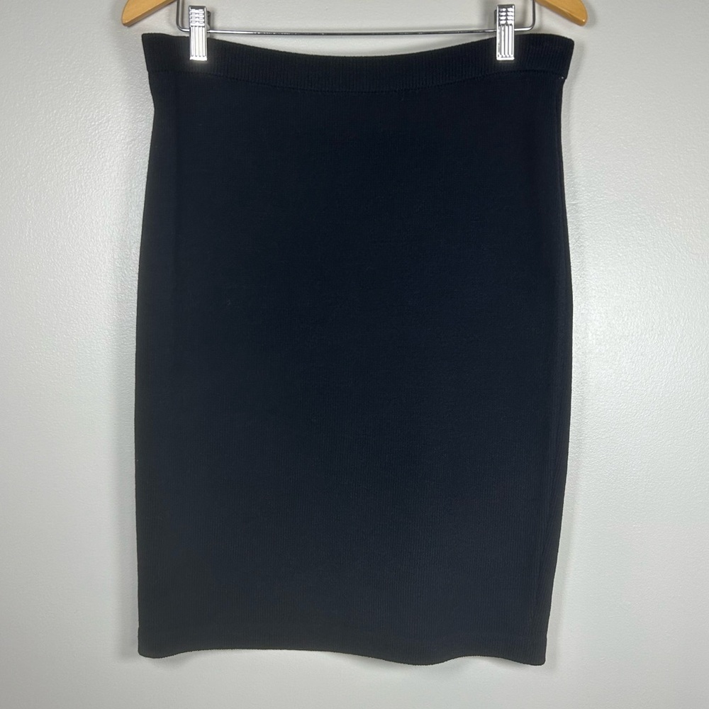 ST. JOHN Collection Wool Knee-Length Skirt In Black